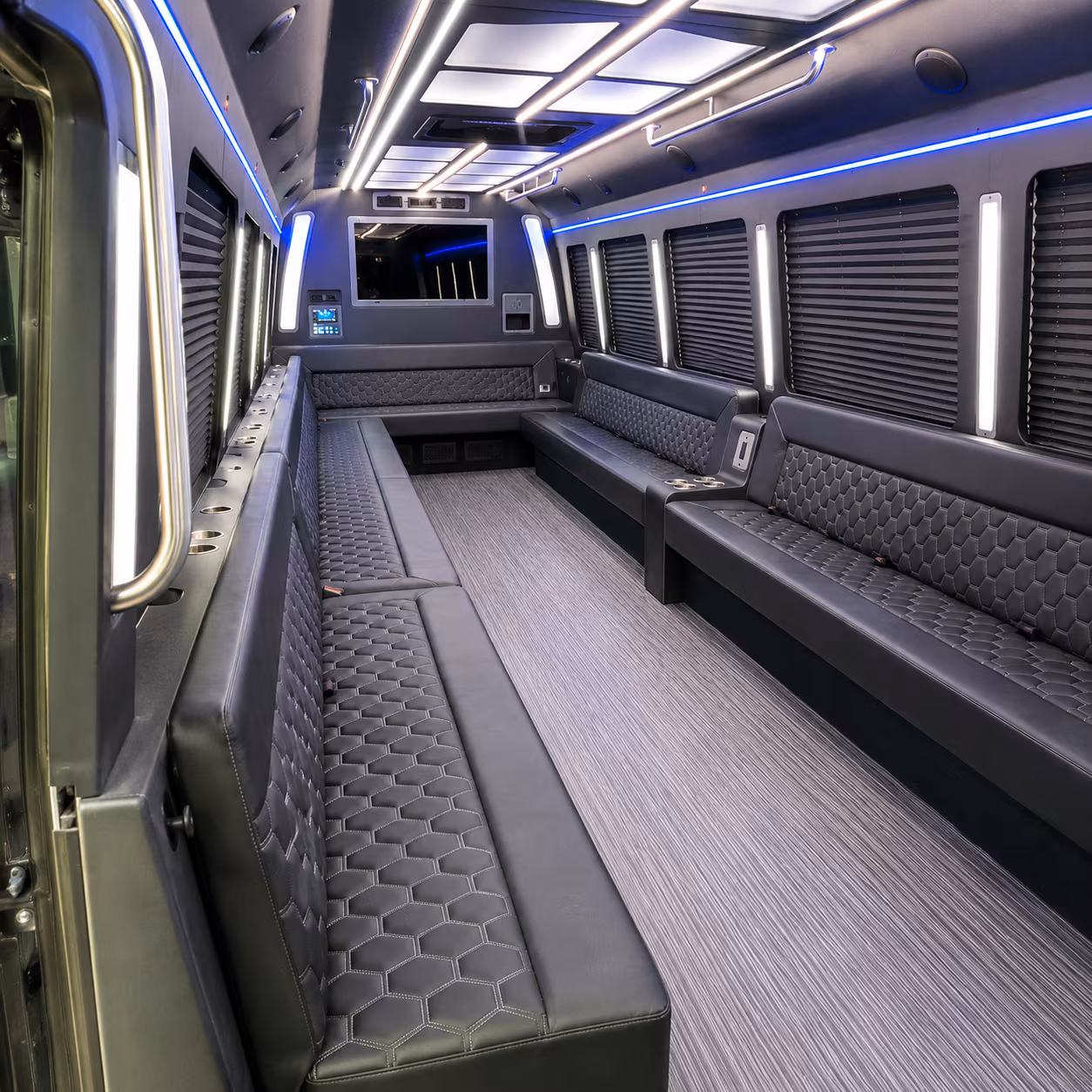 sterling heights 40 passenger party bus interior